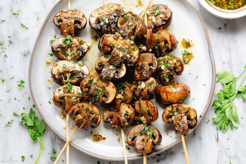 Grilled Mushroom Skewers