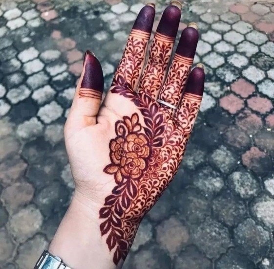 Mehndi for engagement gown dress
