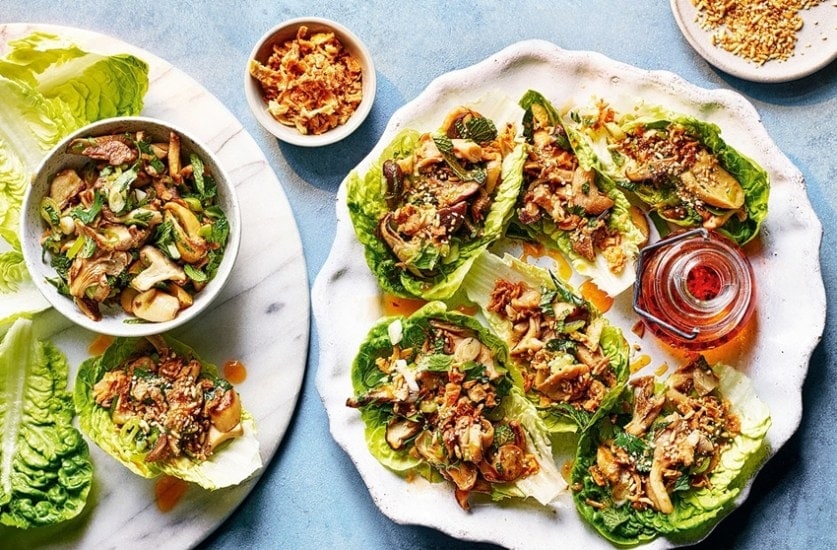 Mushroom Lettuce Wraps