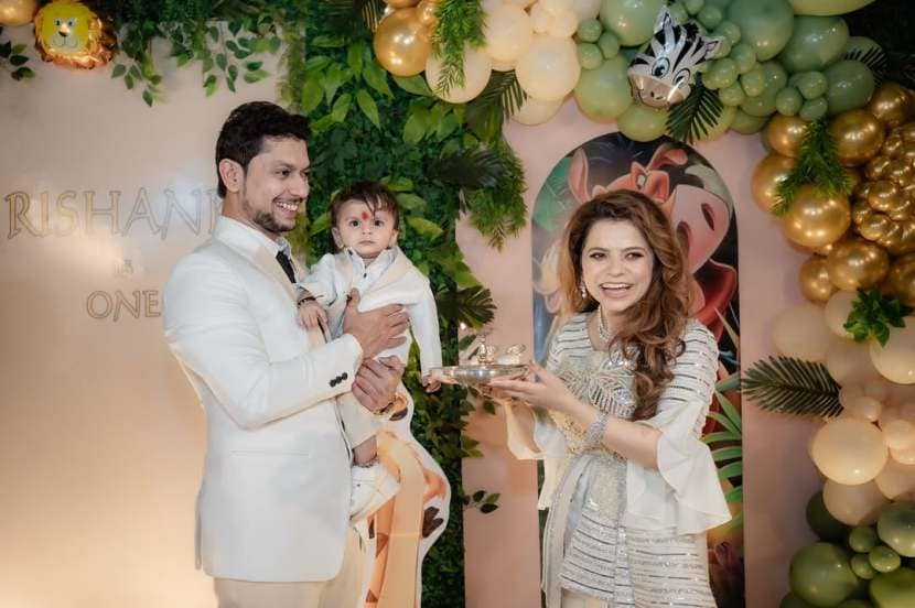 kartiki gaikwad son rishank first birthday party
