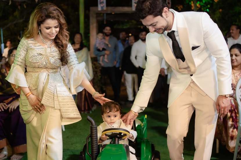 kartiki gaikwad son rishank first birthday party