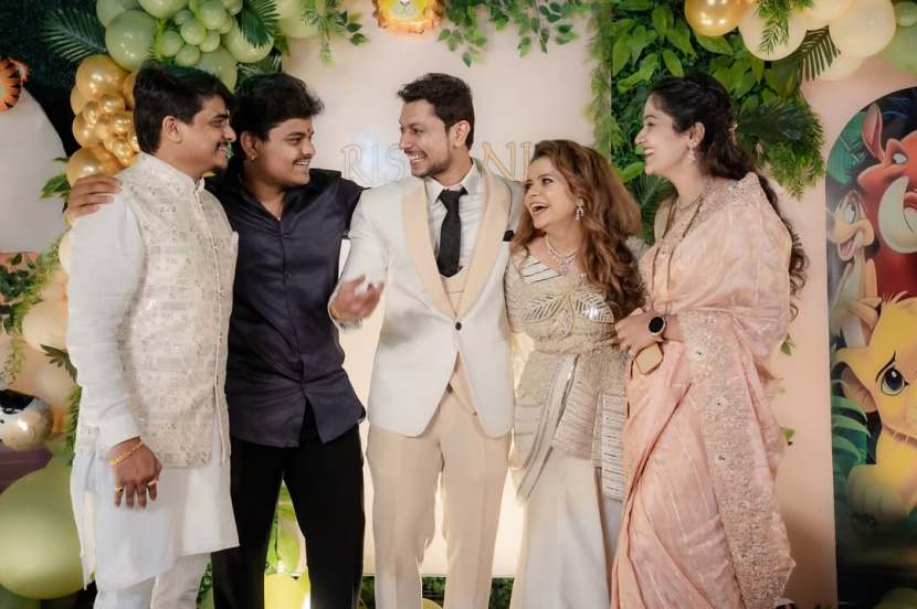 kartiki gaikwad son rishank first birthday party