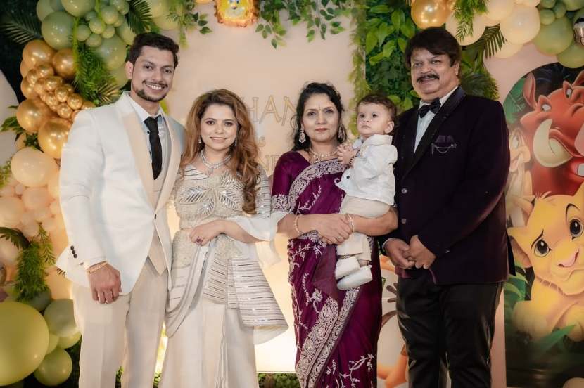 kartiki gaikwad son rishank first birthday party