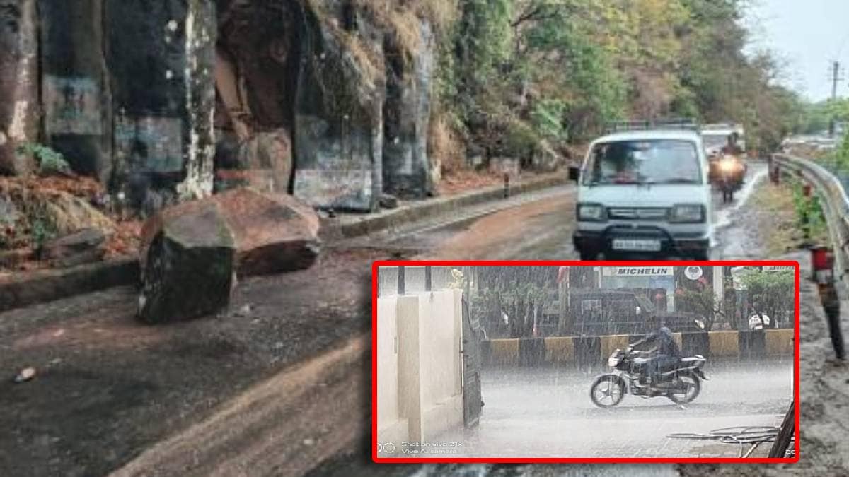 Landslide on Panhala road due to Kolhapur rains