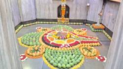 कुणकेश्वर मंदिरातील हापूस आंब्याची आकर्षक आरास