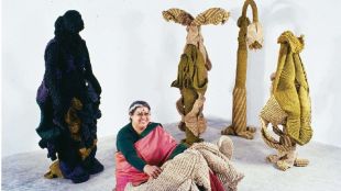 mrinalini mukherjee Indian sculptor fiber art sculptures legacy lokrang
