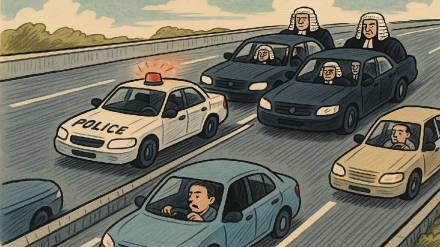 When Justice Nitin Sambre travel on the wrong side of the road