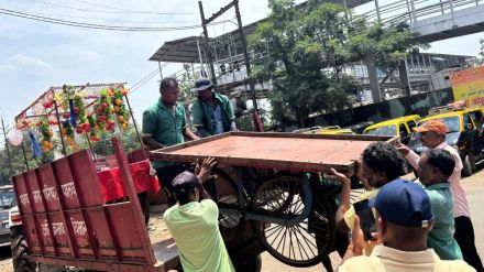 palghar street vendors encroachment action