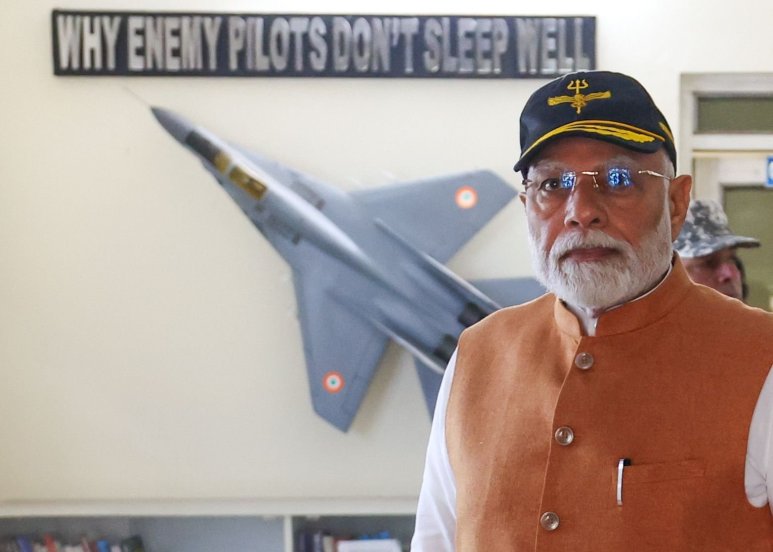 pm narendra modi adampur airbase visit photos