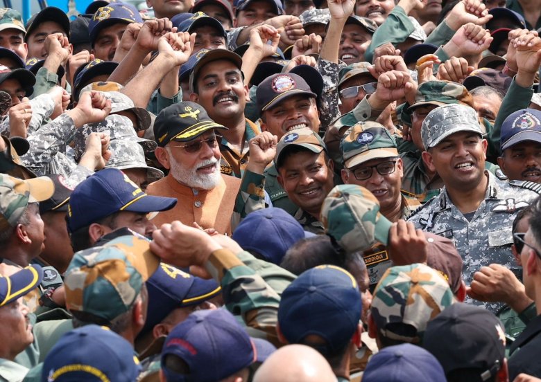 pm narendra modi adampur airbase visit photos