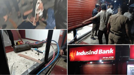 Thieves trying to break open an ATM using a gas cutter in Dehuroad were caught red-handed by the Dehuroad police