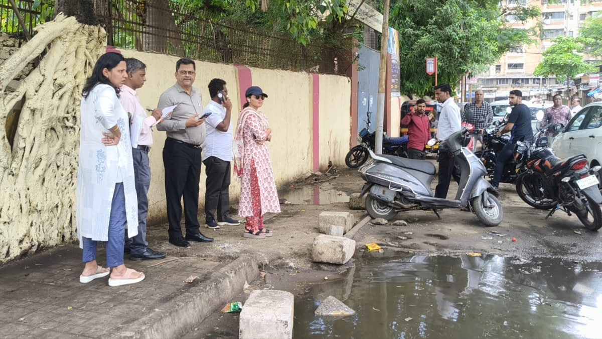 Leaks from water pipelines causing potholes and garbage buildup Ulhasnagar Municipal Commissioner Manisha Awhale ordered potholes be filled immediately