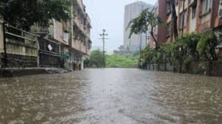 rain water on road