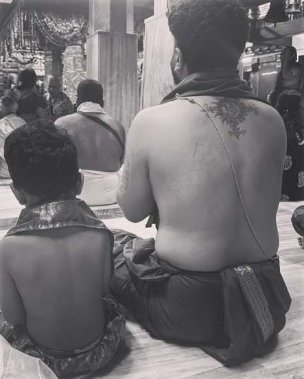 reshma shinde family trip to udupi temple with her south indian husband