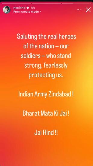 riteish deshmukh indian army post