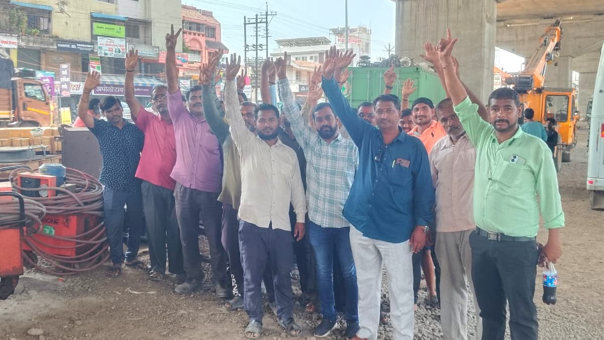 While the six-laning work of the Pune-Bengaluru highway is already delayed around 600 workers working for the contractor company have gone on strike