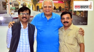 unexpected meet of former minister Suresh Jain Sanjay Raut talks that Thackeray group try to gain political advantage