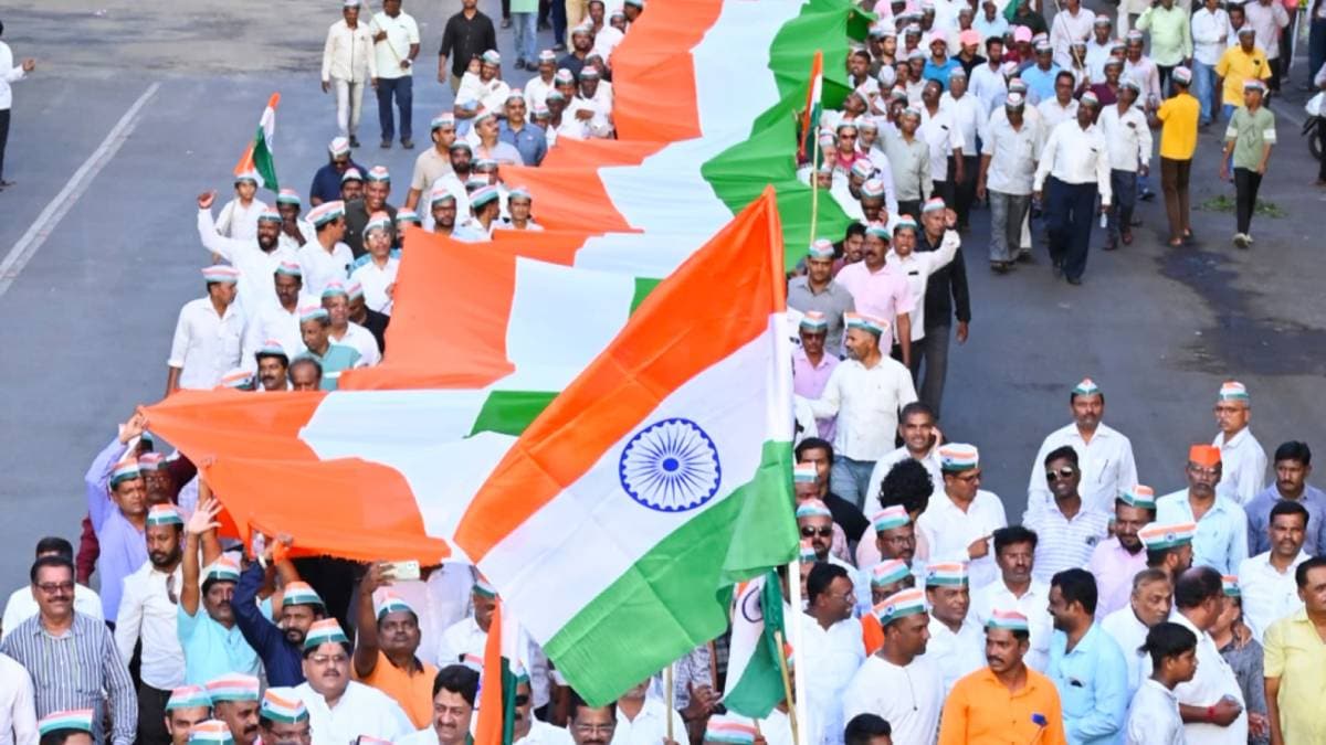 Tricolor Padayatra in Kolhapur and Ichalkaranji