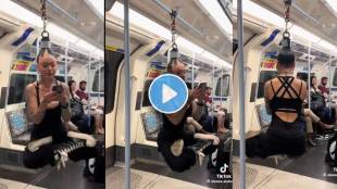 woman hanging from hair in metro video viral