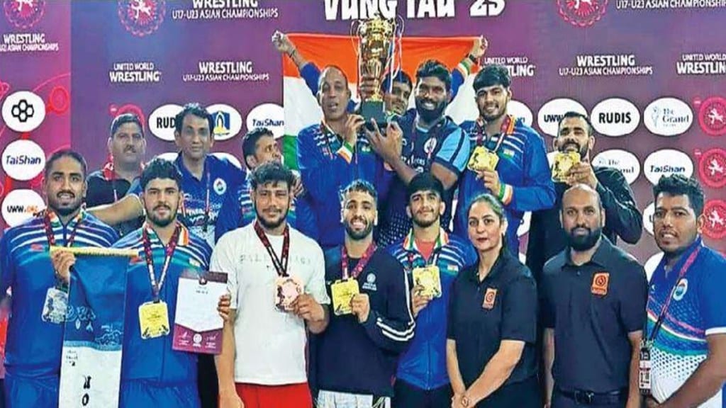 under 23 asian wrestling championship, asian wrestling championship India team,