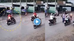 Video : माणुसकी मेली! दुचाकीवरून आला अन् निष्पाप बाळाला रस्त्यावर टाकून पळाला; हृदय पिळवटणारा व्हिडीओ व्हायरल