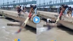 Video : मित्र असावेत तर असे! तीन मित्रांनी वाचवला पुरात वाहून जाणाऱ्या तरुणाचा जीव, व्हिडीओ पाहून येईल अंगावर काटा