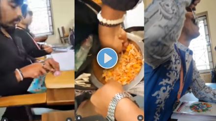 Student preparing bhel in classroom during lecture video goes viral