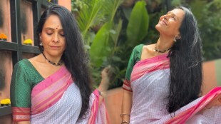 Aishwarya Narkar White Irkal Saree