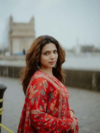Anaghaa Bhagare Red Dress Look