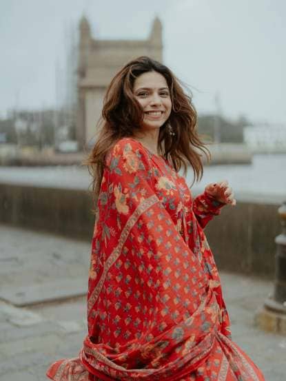 Anaghaa Bhagare Red Dress Look