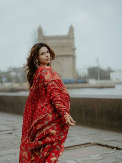 Anaghaa Bhagare Red Dress Look