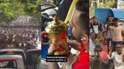 RCB in Bengaluru: बापरे! RCBच्या स्वागतासाठी बंगळुरूत चाहत्यांची अलोट गर्दी; अनुष्काने शेअर केला विराटचा VIDEO