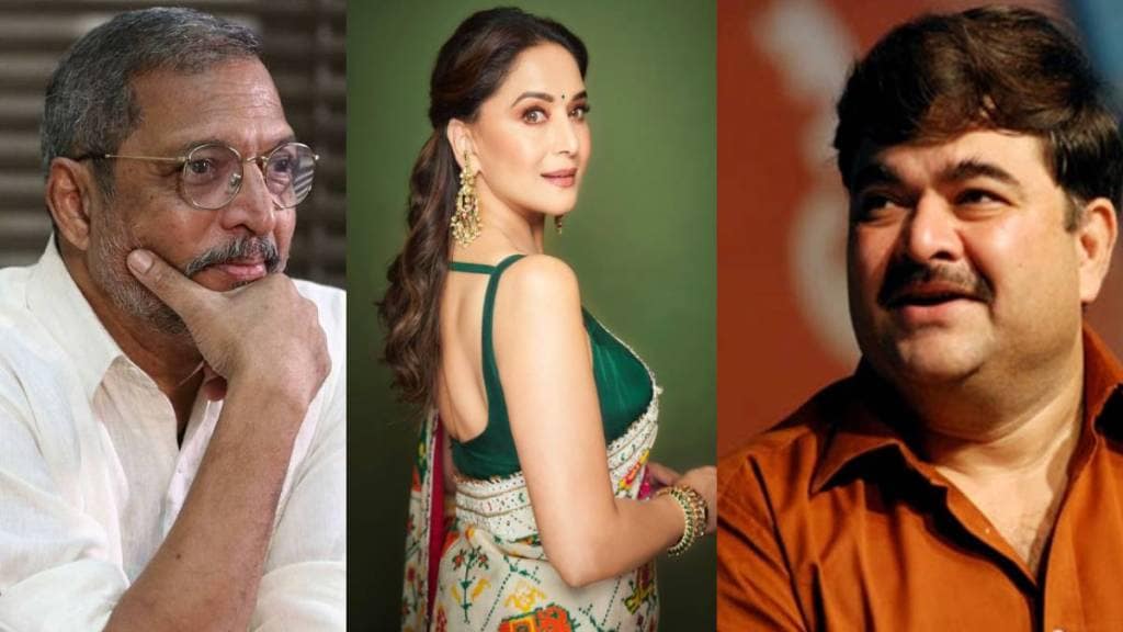 Nana Patekar, Madhuri Dixit, Prashant Damle
