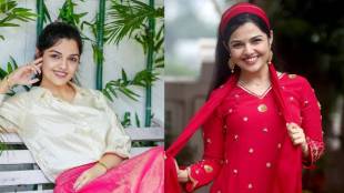 Arya ambekar cute photoshoot in red dress