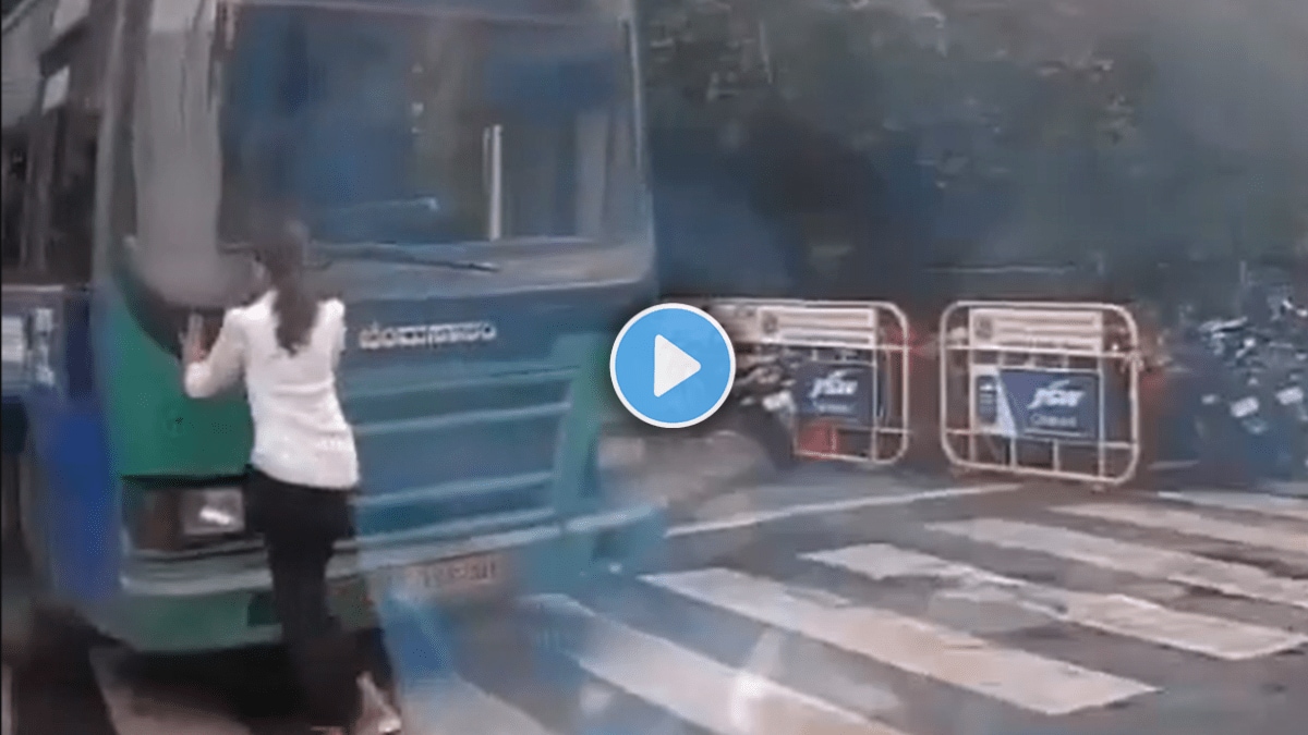 BMTC driver allegedly tried to run over a girl who stopped the bus following an argument