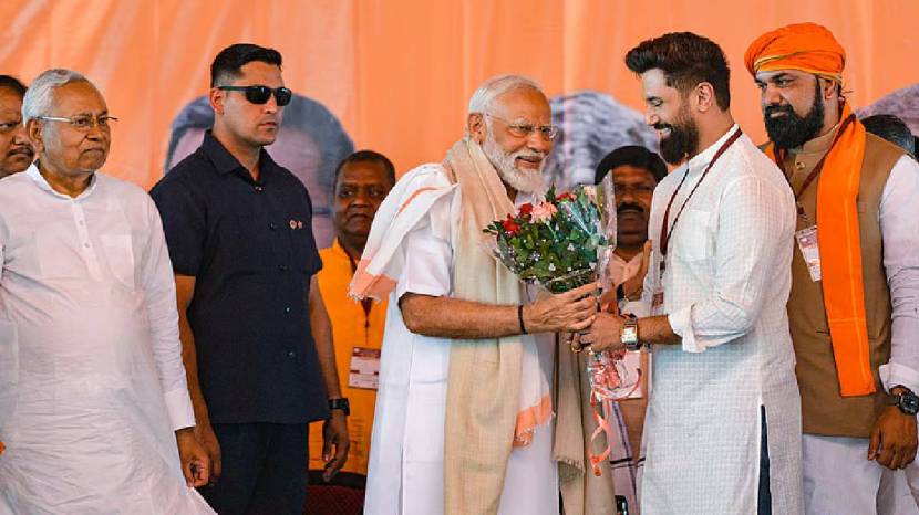 pm narendra modi chirag paswan and nitish kumar (PTI Photo)
