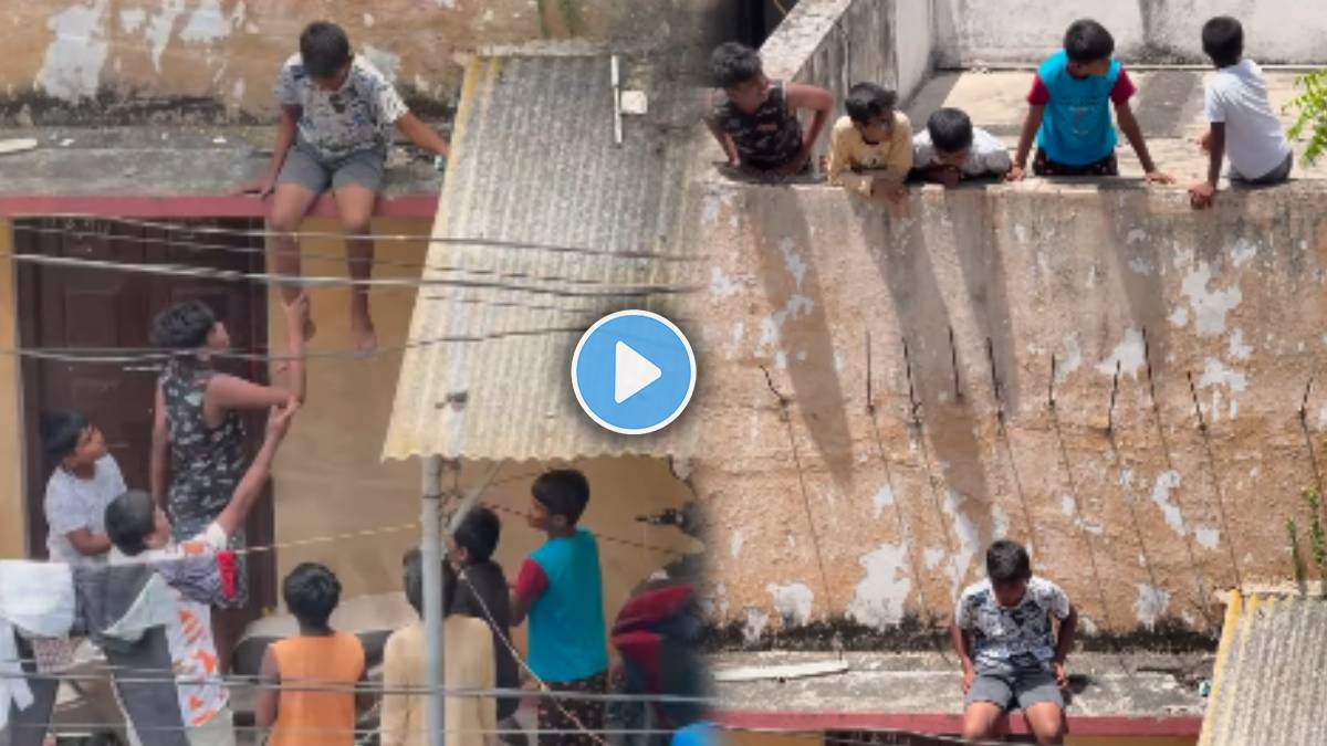 viral video shows Boy Stuck On The Wall