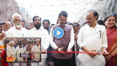 शिंदे अन् पवारांच्या हस्ते ‘समृद्धी’चं उद्घाटन, फडणवीसांच्या हाती कापलेली फित