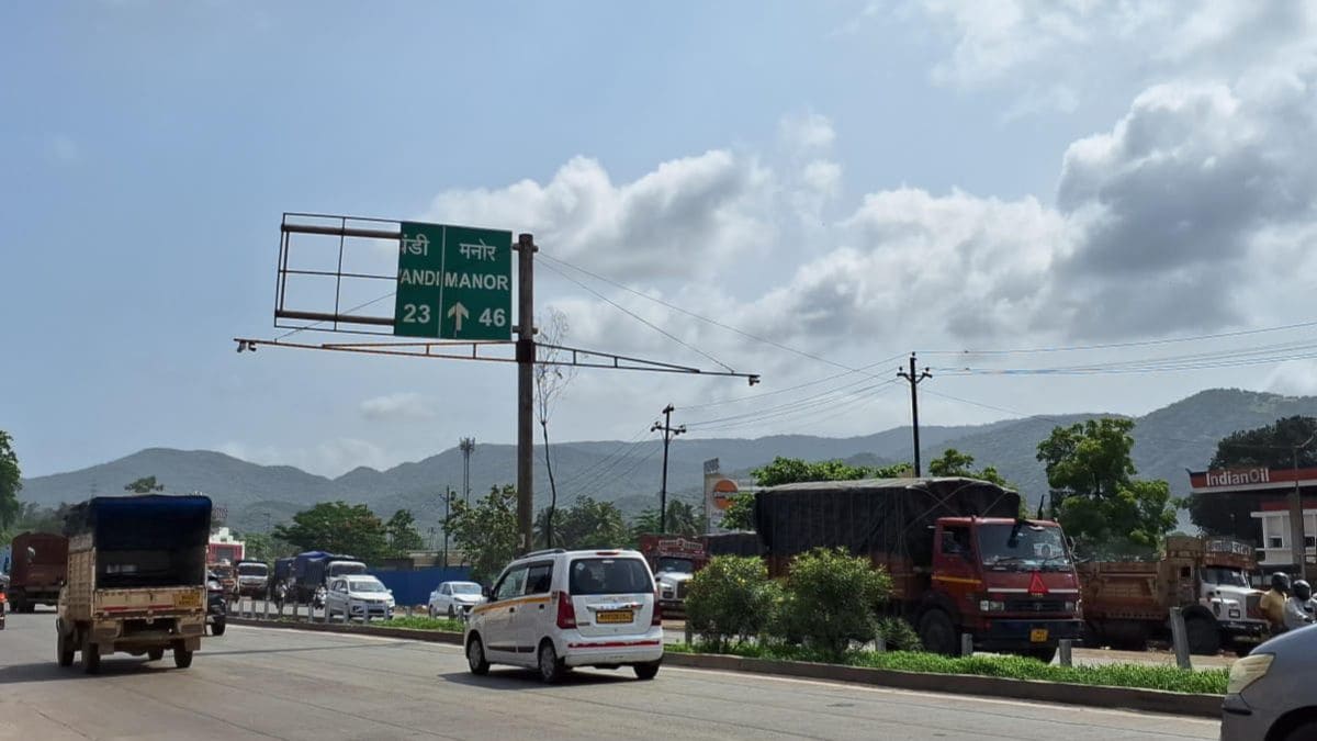 Directional signboards Vasai area on Mumbai Ahmedabad National Highway in poor condition