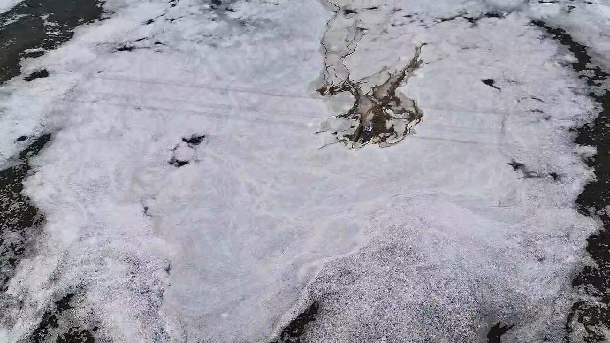 Foam was seen on the Waldhuni river flowing through the Vadol area of ​​Ulhasnagar