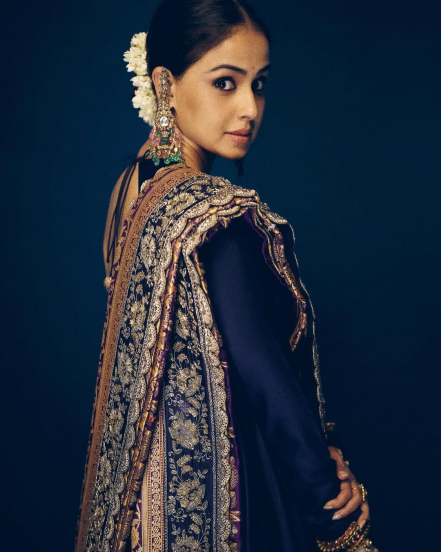 Genelia Deshmukh Purple Anarkali Dress