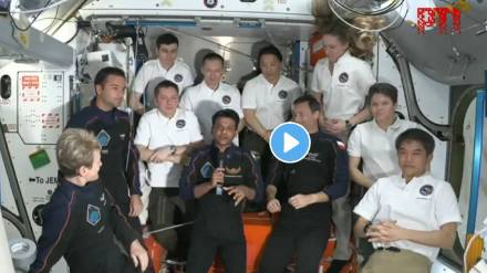 Group Captain Shubhanshu Shukla enters the International Space Station
