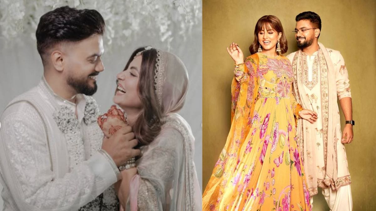 hina khan celebrate first eid after marriage share dulhan on duty