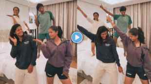 Indian Women Cricketers Dance on Natin Marli Mithi Song Jemimah Rodrigues Shreyanka Patil Radha Yadav Arundhati Reddy Video
