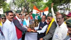 कारगिल विजय कलशाचे स्वागत, पूजन अन् मानवंदना