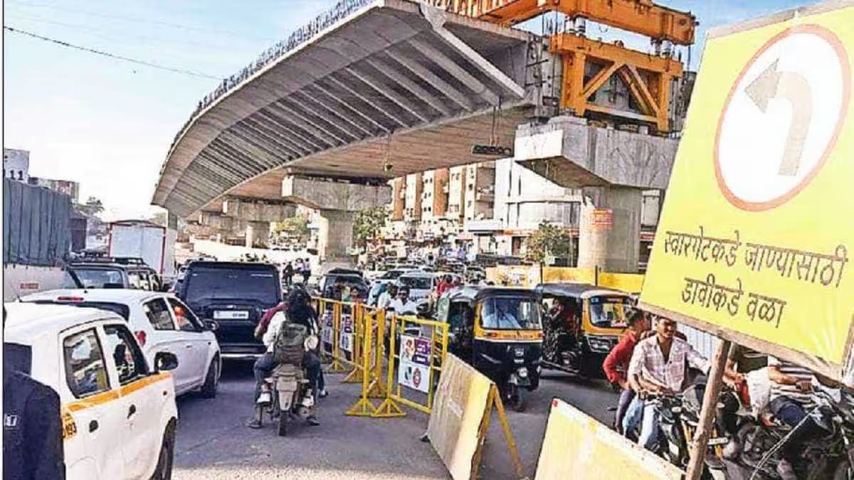 Traffic closed due to flyover work at Katraj Chowk reopens pune