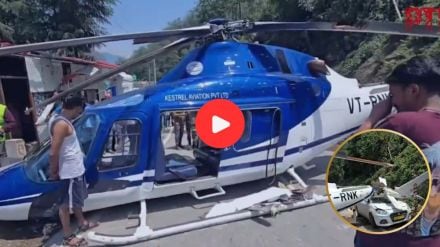 Helicopter crashlands on highway in Rudraprayag while en route to Kedarnath