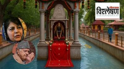 मेहबुबा मुफ्ती आणि फारुख अब्दुल्ला काश्मिरी पंडितांच्या खीर भवानी मंदिरात!