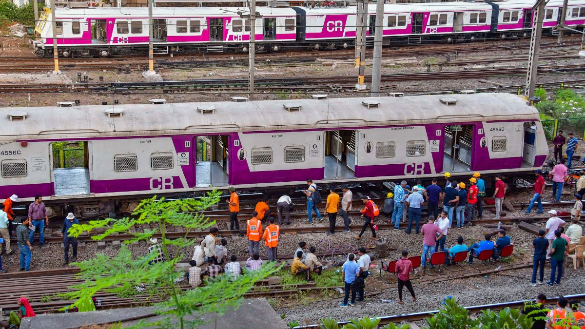 Image of Mumbai local train or a graphic highlighting safety concerns