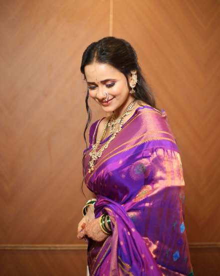 Madhura Joshi Purple Paithani Saree Look